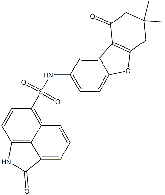 N-(7,7-dimethyl-9-oxo-6,7,8,9-tetrahydrodibenzo[b,d]furan-2-yl)-2-oxo-1,2-dihydrobenzo[cd]indole-6-sulfonamide