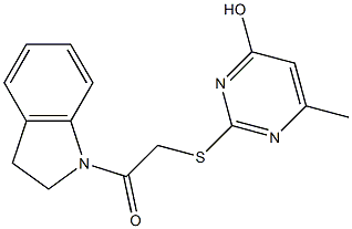 2-{[2-(2,3-dihydro-1H-indol-1-yl)-2-oxoethyl]sulfanyl}-6-methyl-4-pyrimidinol