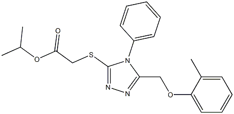 isopropyl ({5-[(2-methylphenoxy)methyl]-4-phenyl-4H-1,2,4-triazol-3-yl}sulfanyl)acetate Structure