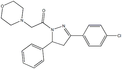 4-{2-[3-(4-chlorophenyl)-5-phenyl-4,5-dihydro-1H-pyrazol-1-yl]-2-oxoethyl}morpholine 结构式