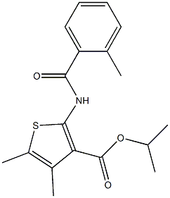 isopropyl 4,5-dimethyl-2-[(2-methylbenzoyl)amino]-3-thiophenecarboxylate Structure