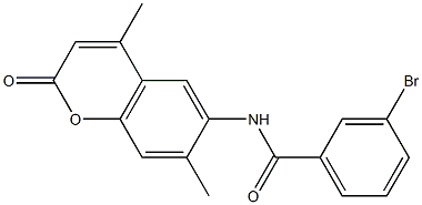 3-bromo-N-(4,7-dimethyl-2-oxo-2H-chromen-6-yl)benzamide Structure