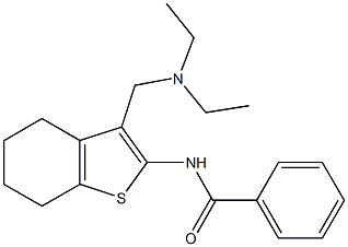 N-{3-[(diethylamino)methyl]-4,5,6,7-tetrahydro-1-benzothien-2-yl}benzamide Structure