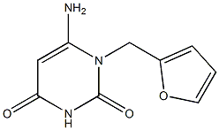 6-amino-1-(2-furylmethyl)-2,4(1H,3H)-pyrimidinedione Structure