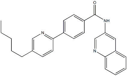 4-(5-pentyl-2-pyridinyl)-N-(3-quinolinyl)benzamide,,结构式