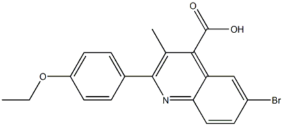 6-bromo-2-(4-ethoxyphenyl)-3-methyl-4-quinolinecarboxylic acid 结构式