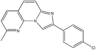 8-(4-chlorophenyl)-2-methylimidazo[1,2-a][1,8]naphthyridine 结构式