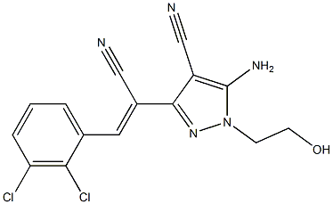 5-amino-3-[1-cyano-2-(2,3-dichlorophenyl)vinyl]-1-(2-hydroxyethyl)-1H-pyrazole-4-carbonitrile Structure