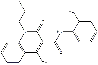 4-hydroxy-N-(2-hydroxyphenyl)-2-oxo-1-propyl-1,2-dihydro-3-quinolinecarboxamide Structure