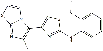 N-(2-ethylphenyl)-N-[4-(6-methylimidazo[2,1-b][1,3]thiazol-5-yl)-1,3-thiazol-2-yl]amine Structure