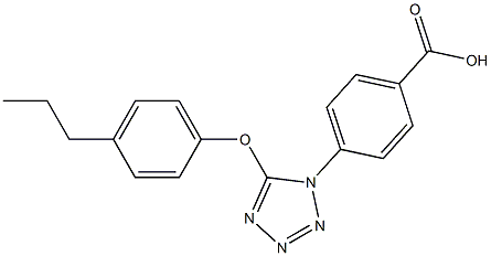 4-[5-(4-propylphenoxy)-1H-tetraazol-1-yl]benzoic acid Structure