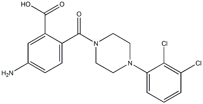 5-amino-2-{[4-(2,3-dichlorophenyl)-1-piperazinyl]carbonyl}benzoic acid Structure