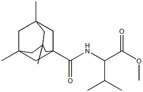 methyl 3-methyl-2-{[(3,5,7-trimethyl-1-adamantyl)carbonyl]amino}butanoate Struktur