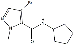 4-bromo-N-cyclopentyl-1-methyl-1H-pyrazole-5-carboxamide Structure