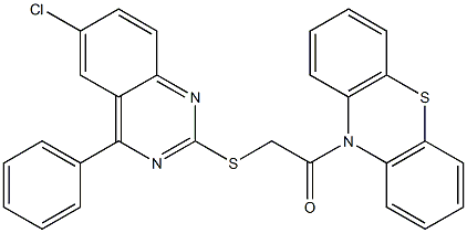 6-chloro-4-phenyl-2-quinazolinyl 2-oxo-2-(10H-phenothiazin-10-yl)ethyl sulfide