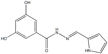 3,5-dihydroxy-N'-(1H-pyrrol-2-ylmethylene)benzohydrazide Structure