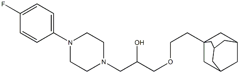 1-[2-(1-adamantyl)ethoxy]-3-[4-(4-fluorophenyl)-1-piperazinyl]-2-propanol,,结构式