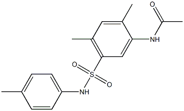 N-[2,4-dimethyl-5-(4-toluidinosulfonyl)phenyl]acetamide,,结构式