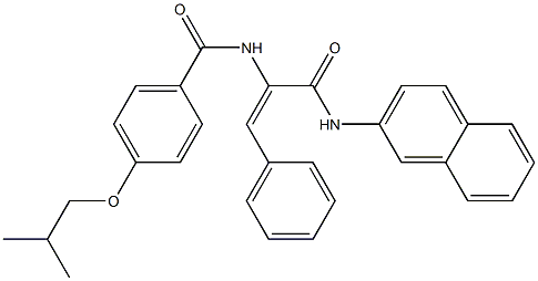 4-isobutoxy-N-{1-[(2-naphthylamino)carbonyl]-2-phenylvinyl}benzamide 化学構造式