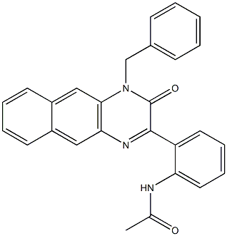 N-[2-(4-benzyl-3-oxo-3,4-dihydrobenzo[g]quinoxalin-2-yl)phenyl]acetamide Structure