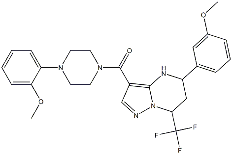 5-(3-methoxyphenyl)-3-{[4-(2-methoxyphenyl)-1-piperazinyl]carbonyl}-7-(trifluoromethyl)-4,5,6,7-tetrahydropyrazolo[1,5-a]pyrimidine