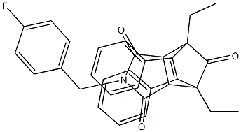  1,7-diethyl-4-(4-fluorobenzyl)-8,9-diphenyl-4-azatricyclo[5.2.1.0~2,6~]dec-8-ene-3,5,10-trione