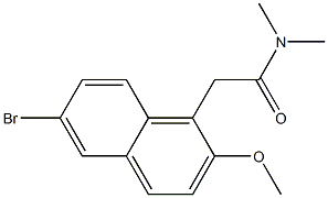 2-(6-bromo-2-methoxy-1-naphthyl)-N,N-dimethylacetamide 结构式