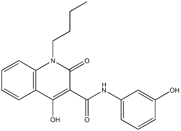 1-butyl-4-hydroxy-N-(3-hydroxyphenyl)-2-oxo-1,2-dihydro-3-quinolinecarboxamide|