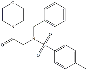 N-benzyl-4-methyl-N-[2-(4-morpholinyl)-2-oxoethyl]benzenesulfonamide 化学構造式