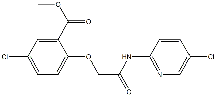methyl 5-chloro-2-{2-[(5-chloro-2-pyridinyl)amino]-2-oxoethoxy}benzoate,,结构式