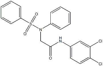 N-(3,4-dichlorophenyl)-2-[phenyl(phenylsulfonyl)amino]acetamide Structure