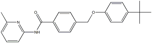 4-[(4-tert-butylphenoxy)methyl]-N-(6-methyl-2-pyridinyl)benzamide,,结构式