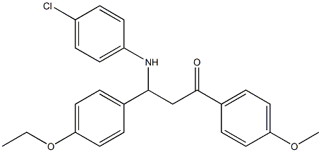 3-(4-chloroanilino)-3-(4-ethoxyphenyl)-1-(4-methoxyphenyl)-1-propanone 结构式