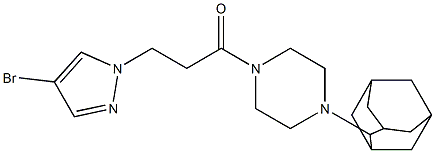 1-(2-adamantyl)-4-[3-(4-bromo-1H-pyrazol-1-yl)propanoyl]piperazine Structure