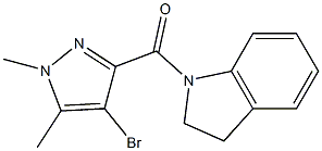 1-[(4-bromo-1,5-dimethyl-1H-pyrazol-3-yl)carbonyl]indoline