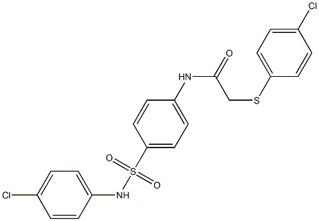 N-{4-[(4-chloroanilino)sulfonyl]phenyl}-2-[(4-chlorophenyl)sulfanyl]acetamide Structure