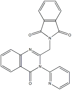 2-{[4-oxo-3-(2-pyridinyl)-3,4-dihydro-2-quinazolinyl]methyl}-1H-isoindole-1,3(2H)-dione 化学構造式
