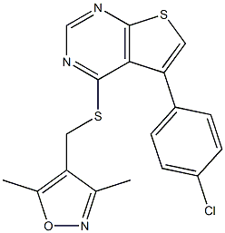 5-(4-chlorophenyl)-4-{[(3,5-dimethylisoxazol-4-yl)methyl]sulfanyl}thieno[2,3-d]pyrimidine