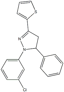 1-(3-chlorophenyl)-5-phenyl-3-(2-thienyl)-4,5-dihydro-1H-pyrazole