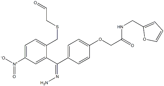 N-(2-furylmethyl)-2-(4-{2-[({4-nitrobenzyl}sulfanyl)acetyl]carbohydrazonoyl}phenoxy)acetamide Structure