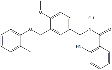 3-hydroxy-2-{4-methoxy-3-[(2-methylphenoxy)methyl]phenyl}-2,3-dihydro-4(1H)-quinazolinone Structure