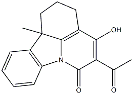 5-acetyl-4-hydroxy-11b-methyl-1,2,3,11b-tetrahydro-6H-pyrido[3,2,1-jk]carbazol-6-one Structure