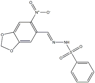 N'-({6-nitro-1,3-benzodioxol-5-yl}methylene)benzenesulfonohydrazide