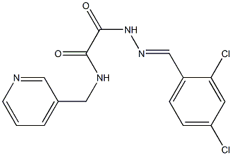 2-[2-(2,4-dichlorobenzylidene)hydrazino]-2-oxo-N-(3-pyridinylmethyl)acetamide Struktur