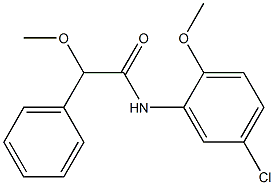 N-(5-chloro-2-methoxyphenyl)-2-methoxy-2-phenylacetamide Struktur