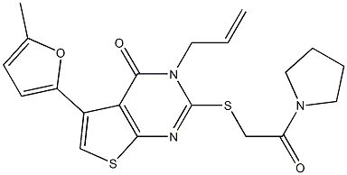 3-allyl-5-(5-methyl-2-furyl)-2-{[2-oxo-2-(1-pyrrolidinyl)ethyl]sulfanyl}thieno[2,3-d]pyrimidin-4(3H)-one