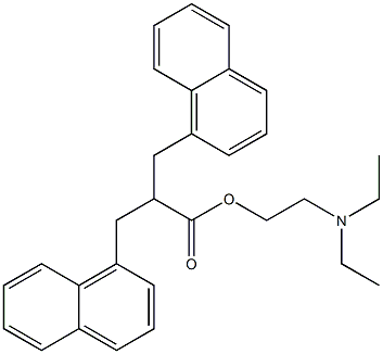 2-(diethylamino)ethyl 3-(1-naphthyl)-2-(1-naphthylmethyl)propanoate,,结构式