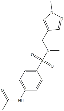 N-[4-({methyl[(1-methyl-1H-pyrazol-4-yl)methyl]amino}sulfonyl)phenyl]acetamide Structure