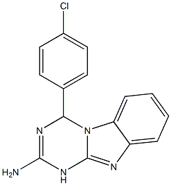 4-(4-chlorophenyl)-1,4-dihydro[1,3,5]triazino[1,2-a]benzimidazol-2-ylamine,,结构式