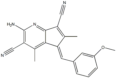  2-amino-5-(3-methoxybenzylidene)-4,6-dimethyl-5H-cyclopenta[b]pyridine-3,7-dicarbonitrile